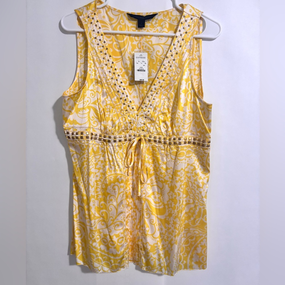 NWT Express silk blend top L